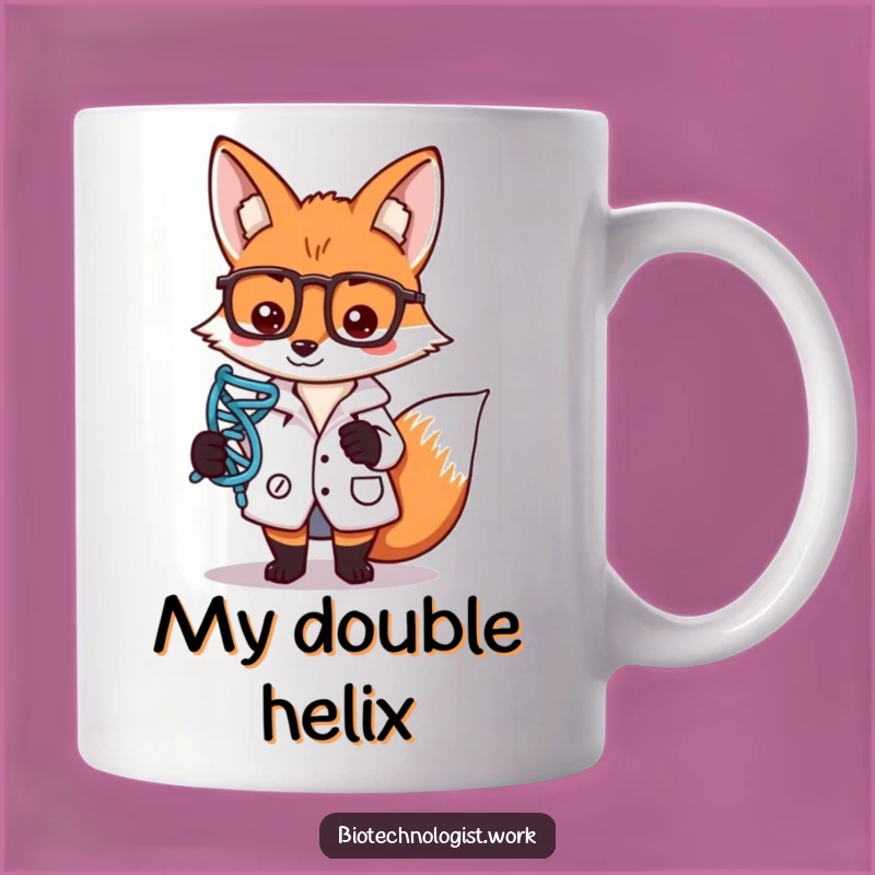 Funny Lab Fox Mug: DNA Expert Scientist, Perfect Genetics Gift