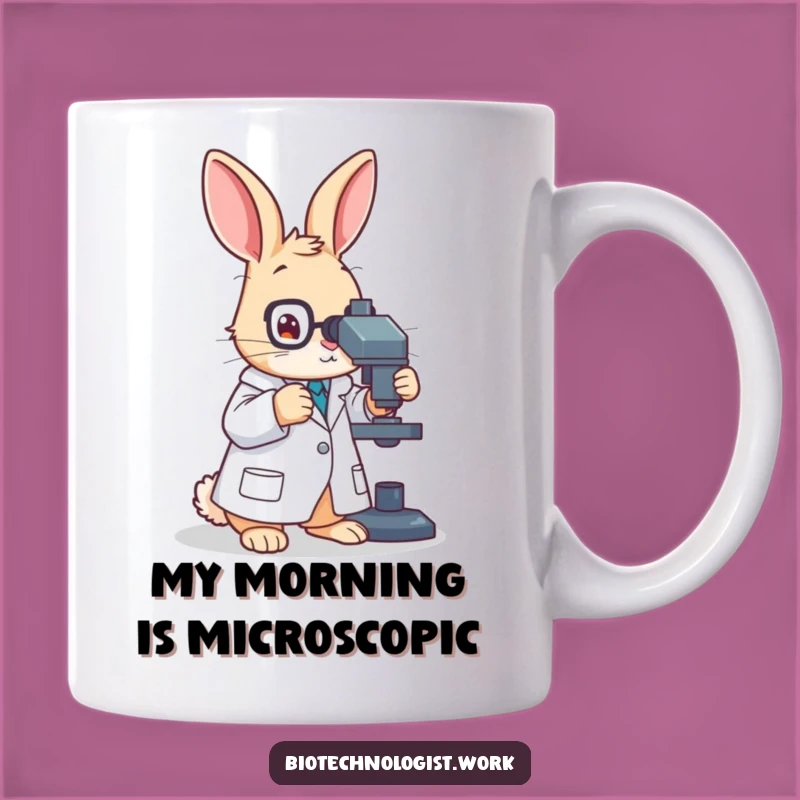 Funny Lab Rabbit Microscope Mug: Perfect Scientific Gift for Science Lovers