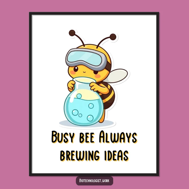 Free Printable Bee Scientist Art: Funny Insect, Downloadable Decor!