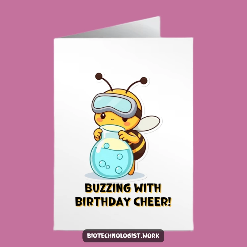 Free Printable Bee Lab Birthday Card: Funny Science, Downloadable Fun!