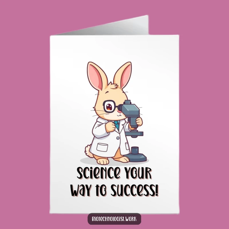 Free Printable Congrats Card: Rabbit Scientist's Success, Awesome Downloadable Gift