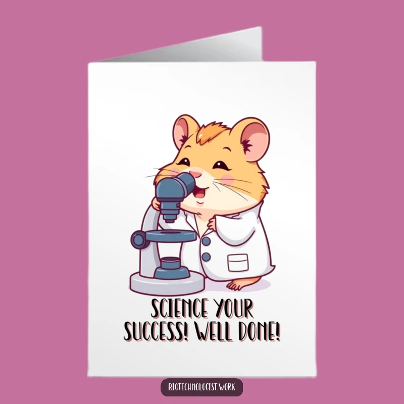 Free Printable Hamster Congratulations Card: Funny Scientist, Downloadable Success!