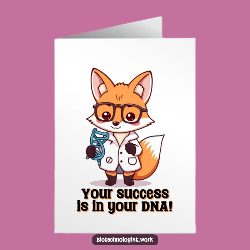 Free Printable Congrats Card: Fox Scientist's Breakthrough, Awesome Downloadable Gift