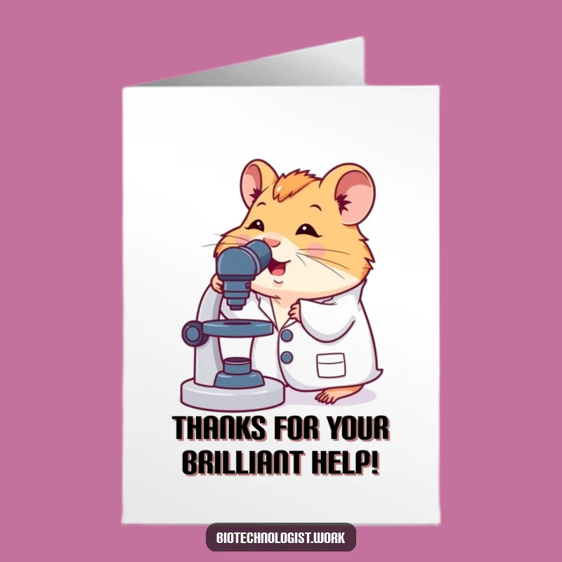 Free Printable Hamster Thank You Card: Funny Scientist, Express Gratitude!