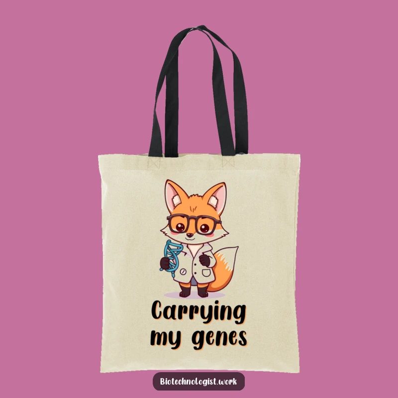 Funny Lab Fox Tote Bag: Genetics Carrier, Humorous Gift