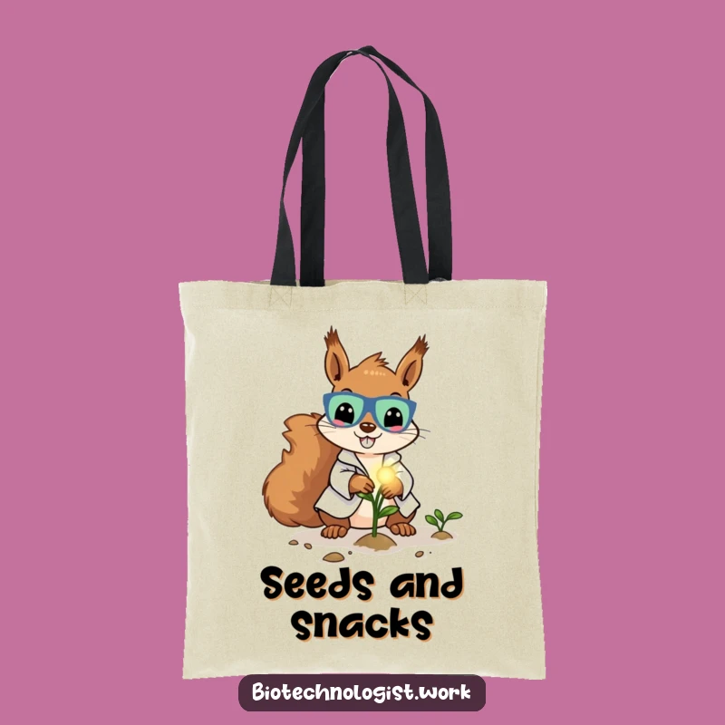 Funny Lab Squirrel Tote Bag: Grow Your Ideas, Humorous Gift